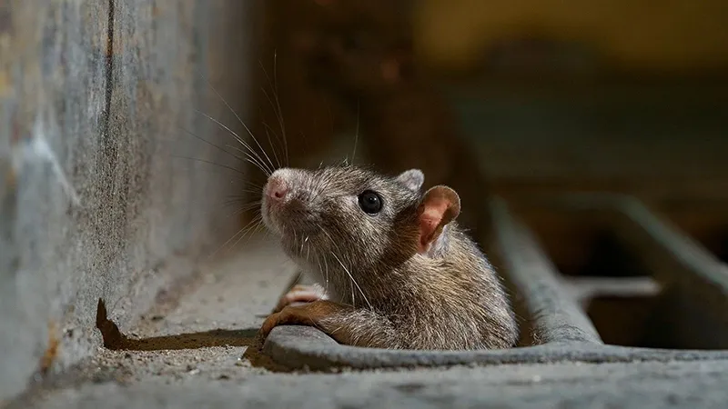 rat in drain